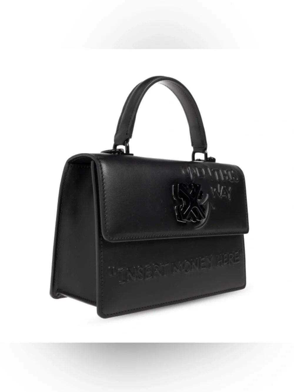 OFF WHITE Jitney 1.4 script top handle bag